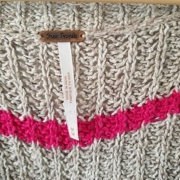 Free People Complete in Stripes Slouchy Longsleeve Pull-over Sweater M - Picture 10 of 11